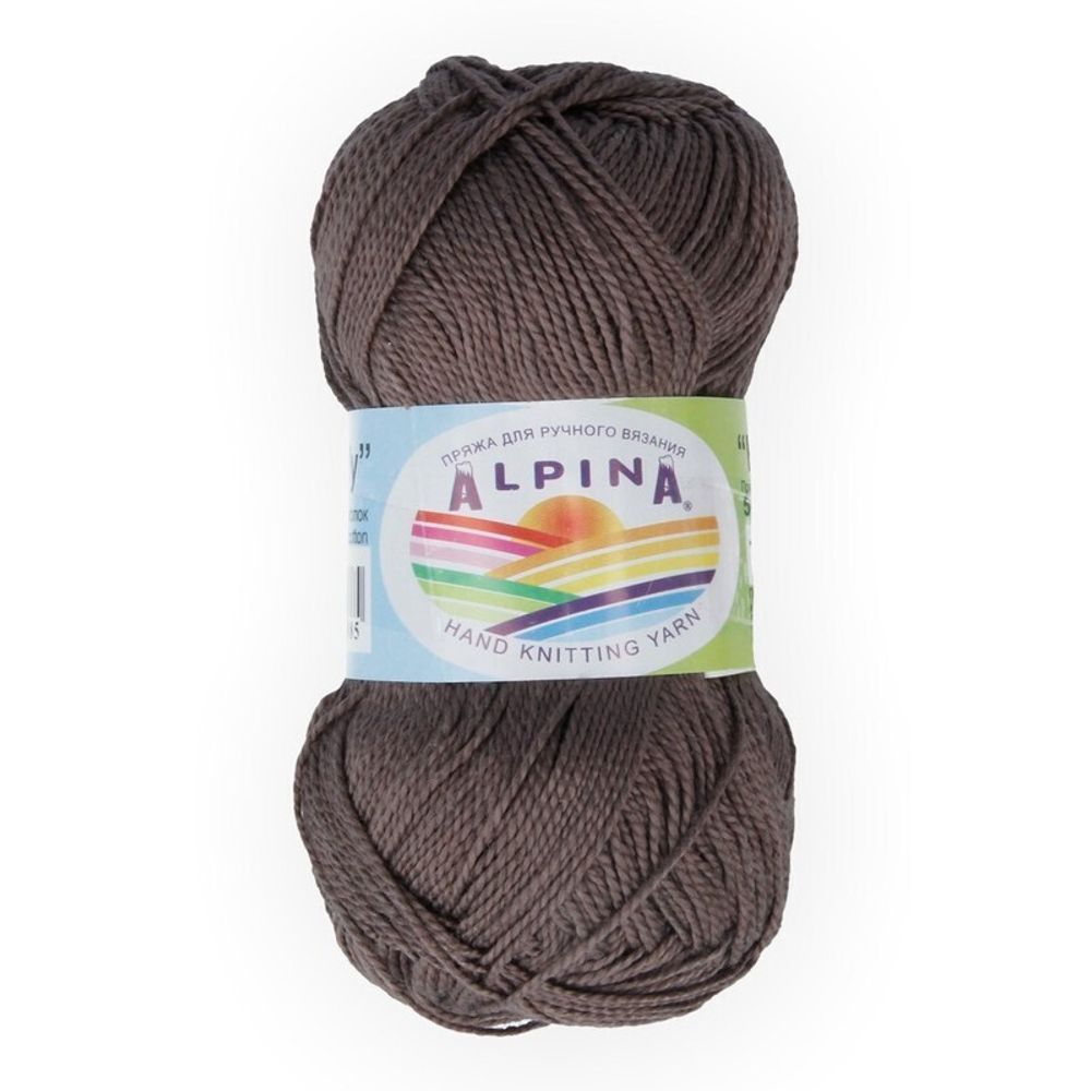 Пряжа Alpina Holly / уп.10 мот. по 50г, 200м, 923 серо-коричневый