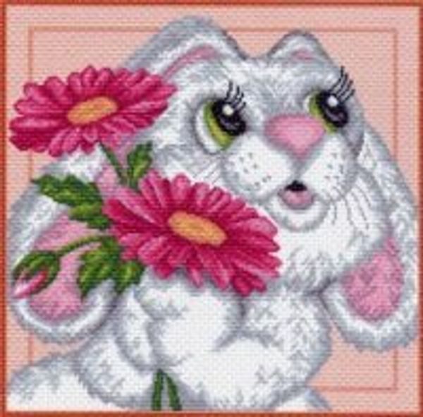 Набор для вышивания нитками Матренин Посад, Зайчонок 41х41 см