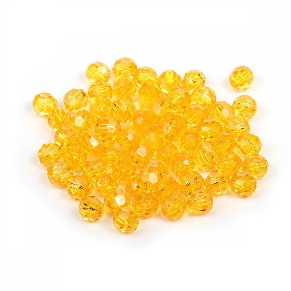 Бусины акрил ⌀10 мм, MG.3241-21, цв.21 желтый, уп.500 г, Magic4Hobby