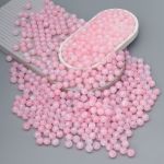 Бусины акрил ⌀12 мм, 500 г, дымка с АВ шиммером, круглые, AD074 розовый, (7748709)2012 , Astra&Craft