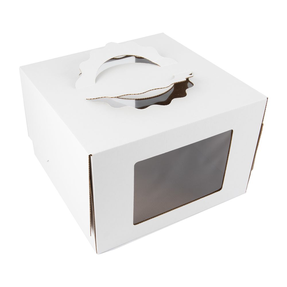 Кондитерская коробка для торта С 2 ОКНАМИ, 30.3х30.3х20 см, S-Chief, BFC-049