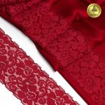 Кружево эластичное (стрейч) 65 мм / 3 метра, TBY.L840, цв.101/S059 темно-красный, Kruzhevo