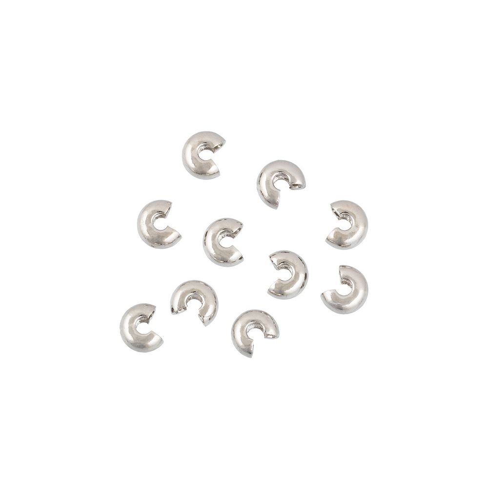 Кримп покрывной 4х2.5 мм, 50 шт, 01 под серебро, Zlatka FMK-X01