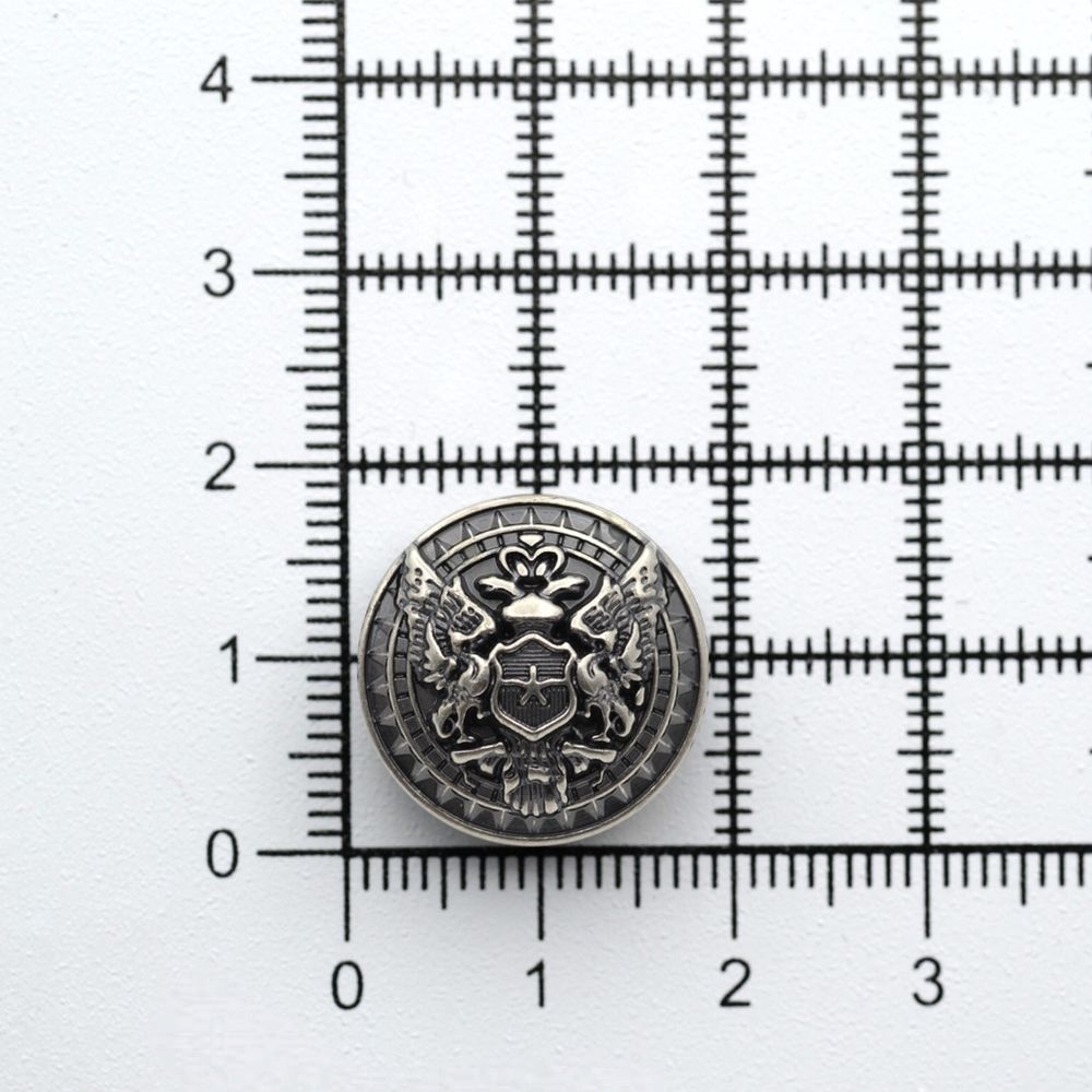 Пуговицы на ножке 28L (18мм), металл (Old Nickel серебро черненое), 36 шт, ME 643