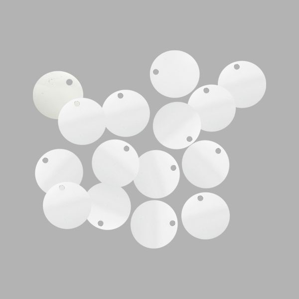 Пайетки плоские 20 мм, упак. 10 гр, Астра, 1 серебро, уп.10 шт