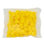 Наконечник для шнура пластик 13х9 мм, ПП, желтый, 100 шт