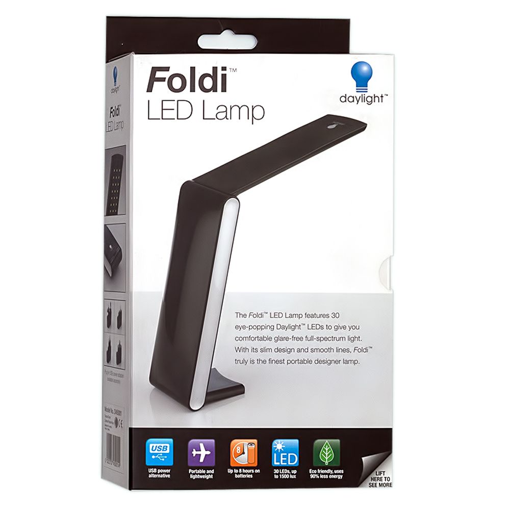 Портативная лампа на светодиодах, D45001 черный, Daylight