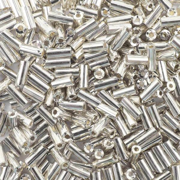 Стеклярус Astra&Craft 5 мм, 150 г (10х15 г), цв. 1109 серебро/глянц.покрытие