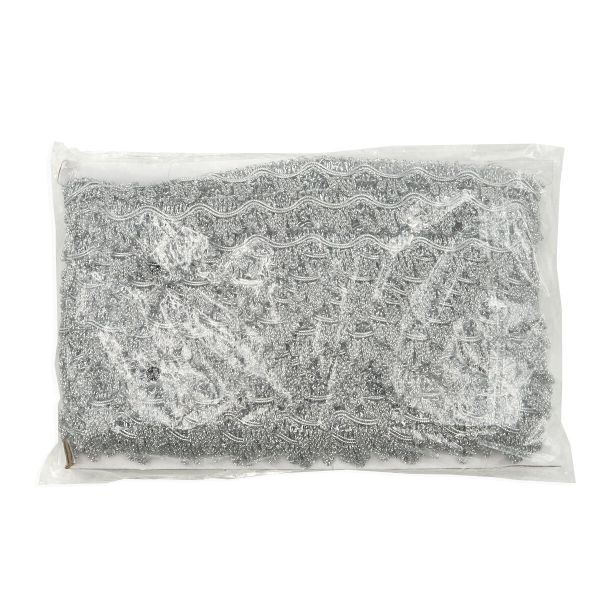 Тесьма металлизированная 25 мм, 18,29м (серебро)