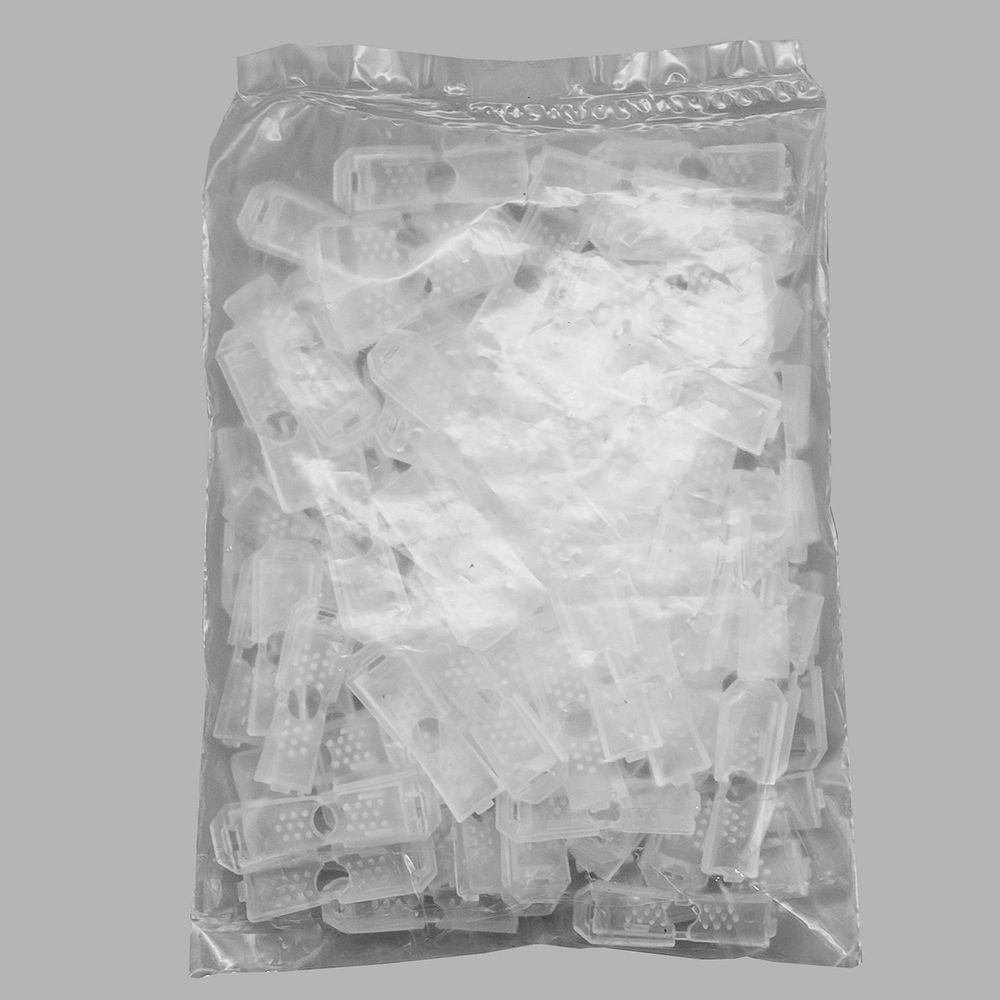 Наконечник для шнура пластик 13х9 мм, ПП, прозрачный, 100 шт