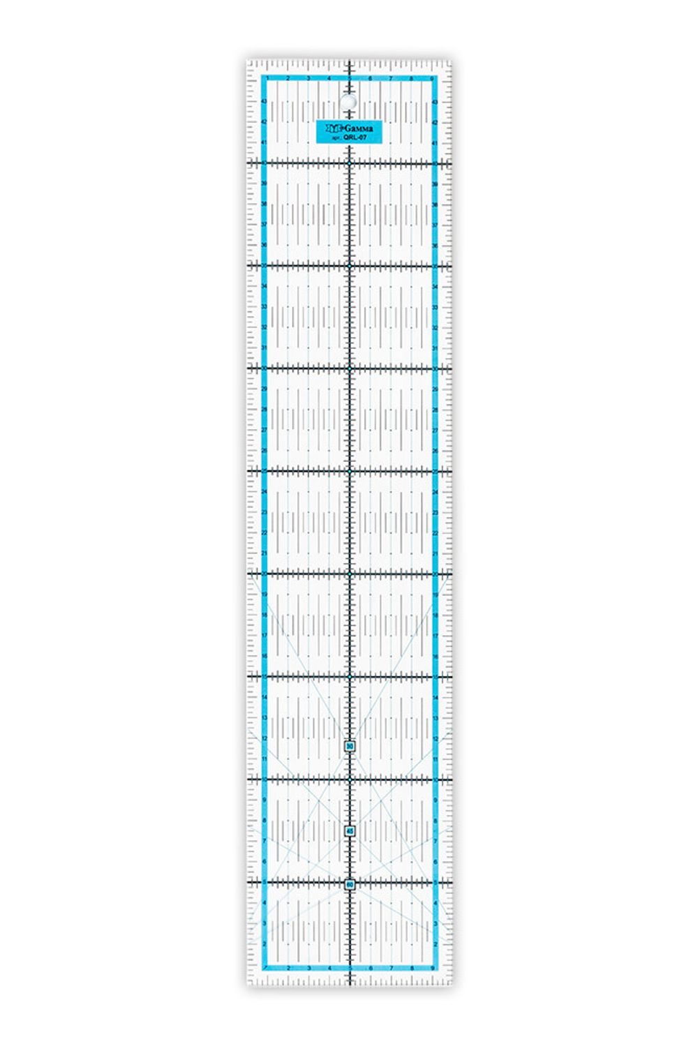 Линейка для пэчворка 10х45 см, пластик, Gamma QRL-07