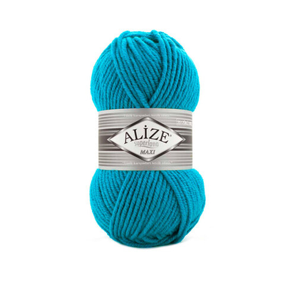 Пряжа Alize (Ализе) Superlana Maxi / уп.5 мот. по 100 г, 100м, 484 бирюзовый A