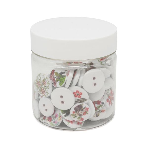 Украшения декоративные пуговицы деревянные Цветочки-лепесточки №3, 15-18 мм, 100 шт