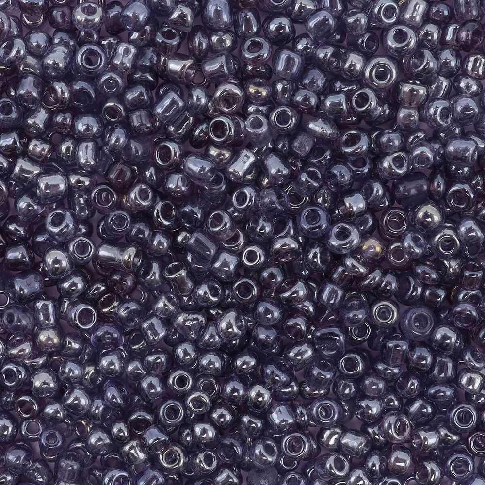 Бисер Astra&amp;Craft 11/0 (2.1 мм), 200 г (10х20 г), цв. 111А фиолетовый/прозрачный, глянцевый