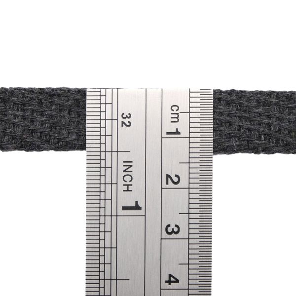 Шнур плоский плетеный х/б ⌀15.0 мм / 20 метров, цв.16 т.серый