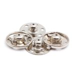 Кнопка пришивная металл ⌀18.0 мм, серебро/никель, 2 шт, Pony