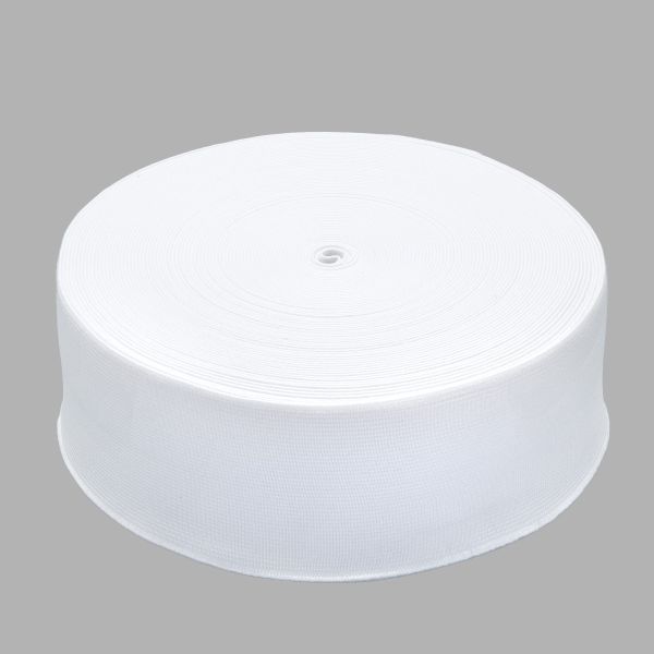 Резинка тканая 60.0 мм / 20 метров, белый