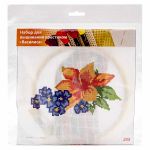 Набор для вышивания нитками Hobby&Pro Kids, Букетик 19х19см