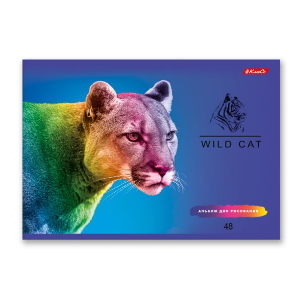 Альбом для рисования 100 г/м², A4 29х20.5 см, 48 л. на скобе, 5 шт, 000268 Большие кошки, Светоч 48АЛСК4_1_3_9