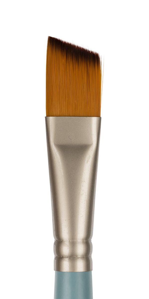 Кисть синтетика №16 плоская со скосом, 5 шт, короткая ручка, Vista-Artista 50234-16