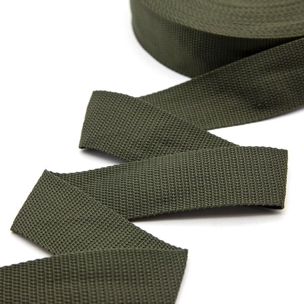 Стропа (ременная лента) 40 мм / 25 метров, толщ. 1.0 мм, [16.5 г/пог.м], 100% п/п, хаки, 4140