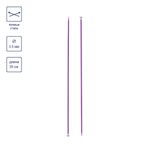 Спицы прямые металл ⌀3.5 мм, 35 см, розовый, Gamma CNK