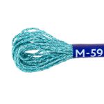 Мулине Gamma металлик NM 12 мотков по 6 метров, M-59 белый/бирюза, Gamma MOULINE