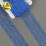 Кружево отделочное в стиле "трикотаж" 40 мм, 150-1 цв.231 т.синий уп.27,4м