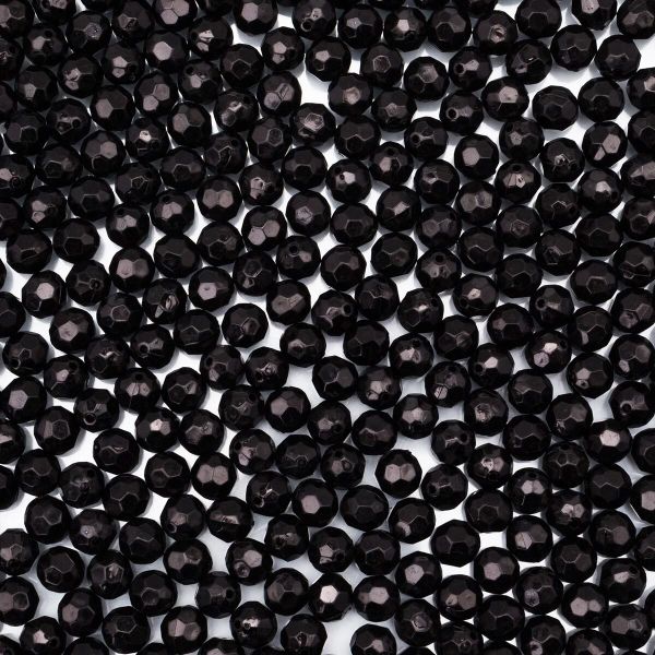Бусины акрил ⌀10 мм, 500 г, 90 черный, Astra&Craft, 6849772024