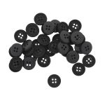 Пуговицы 4 прокола 24L (15мм), (Black (черный)), 36 шт, 613988-2