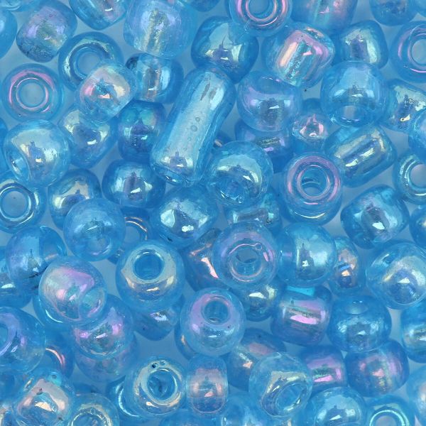 Бисер Astra&Craft 6/0 (4.1 мм), 150 г (10х15 г), цв. 163 св.голубой/прозр.радужный