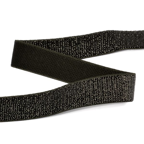 Резинка тканая 20.0 мм / 4±0.5 метра, металлизированная ET.20BLBL черный/черный