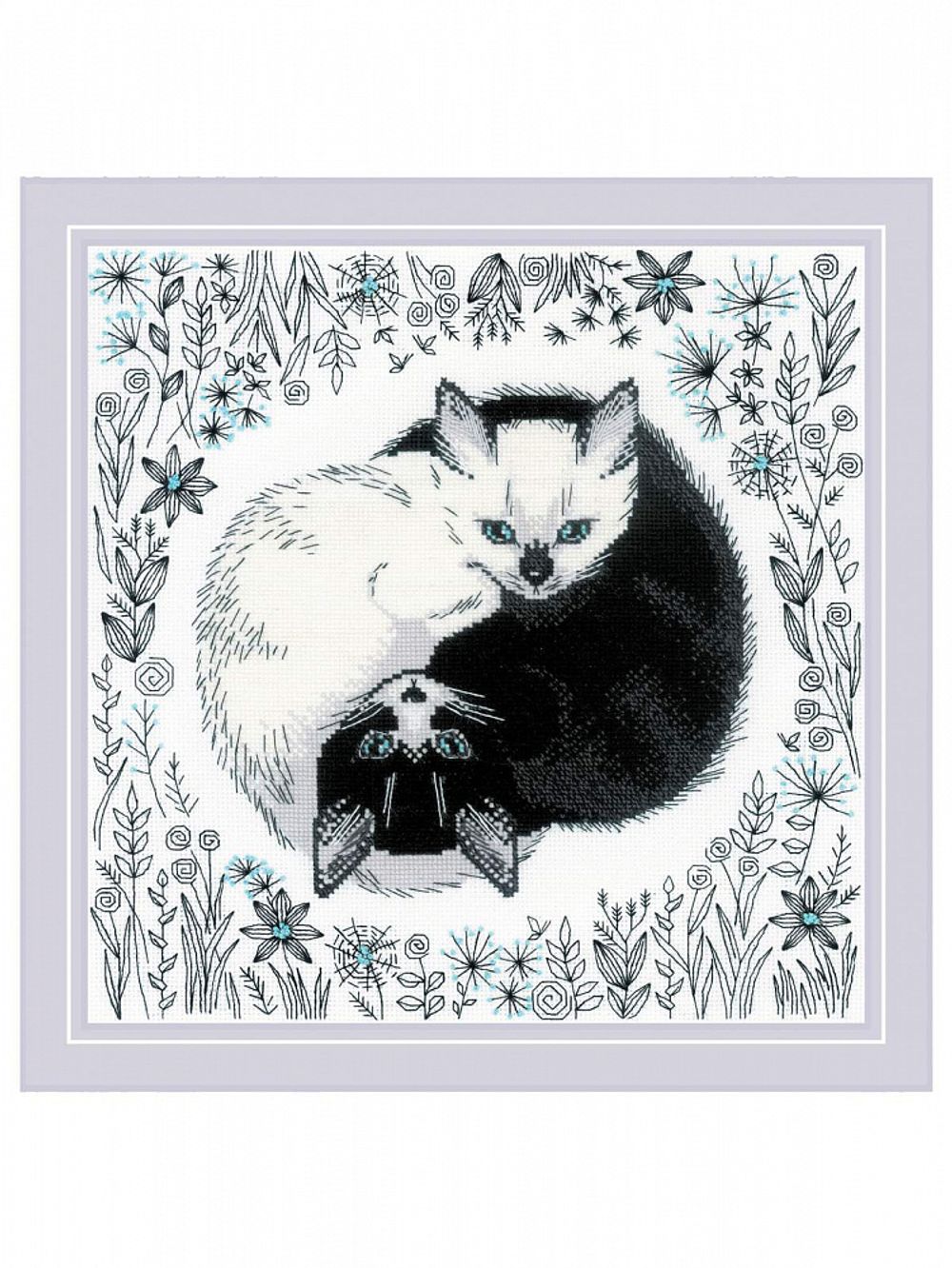 Набор для вышивания нитками Риолис, Инь и Ян 30х30 см