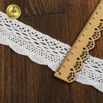 Кружево вязаное (тесьма) 43 мм / 10 метров, 5817 цв.02 белый, Kruzhevo