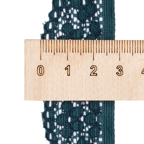 Кружево эластичное (стрейч) 25 мм / 50 метров, зеленый, К009.025