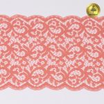 Кружево бельевое эластичное 180 мм / 25 м, 264, цв.154 розовая пудра, Kruzhevo