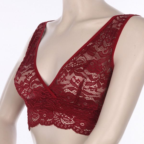 Кружево бельевое эластичное 300 мм / 13.72 м, цв. C520 т.красный