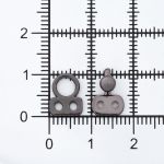 Крючки пришивные декоративные 17х6 мм, pewter, 10 шт