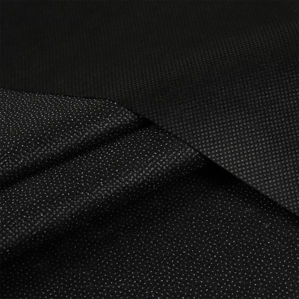 Флизелин клеевой точечный 50 г/м², цв.черный, шир.90см, 100м