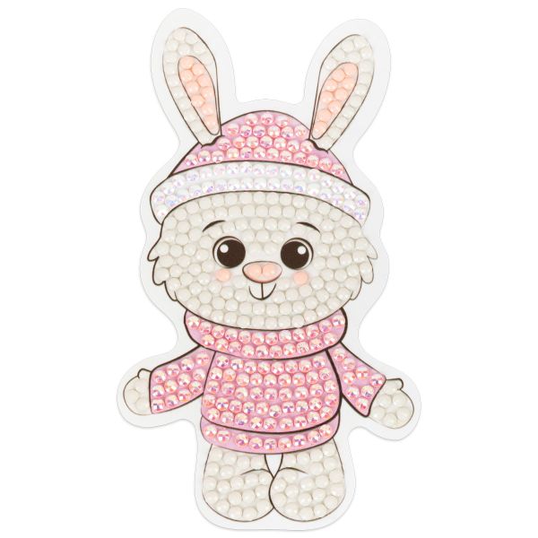 Алмазная (кристальная) мозаика Фрея ALVM-091, магнит Нарядная зайка, 6.5х11 см