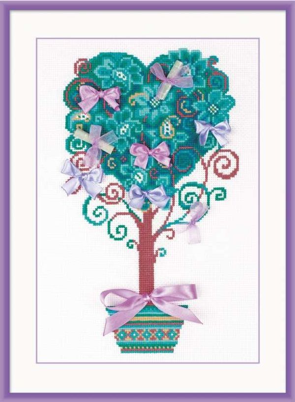 Набор для вышивания нитками Риолис, Дерево Желаний 21х30 см