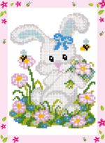 Алмазная (кристальная) мозаика Фрея, Зайка, 19,5х14 см