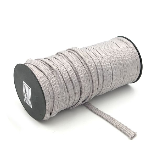 Шнур плетеный плоский ⌀11.0 мм / 50 метров, п/а, 9140 сер.меланж