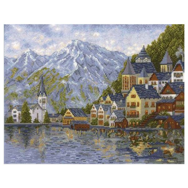 Набор для вышивания нитками Сделай своими руками, Женевское озеро, 36х27 см