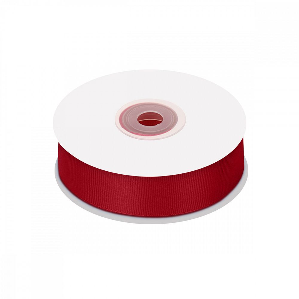 Лента репсовая (в рубчик) 25.0 мм цв. 260 бордовый уп.22.86м (±1м)