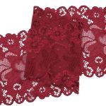 Кружево бельевое эластичное 150 мм / 13.72 м, цв. C520 т.красный