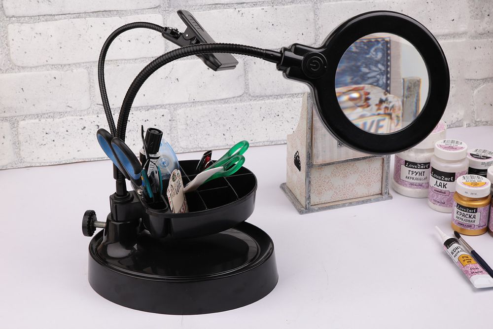 Лупа с подсветкой ⌀10 см (ув.х2), Ferstel FR-10