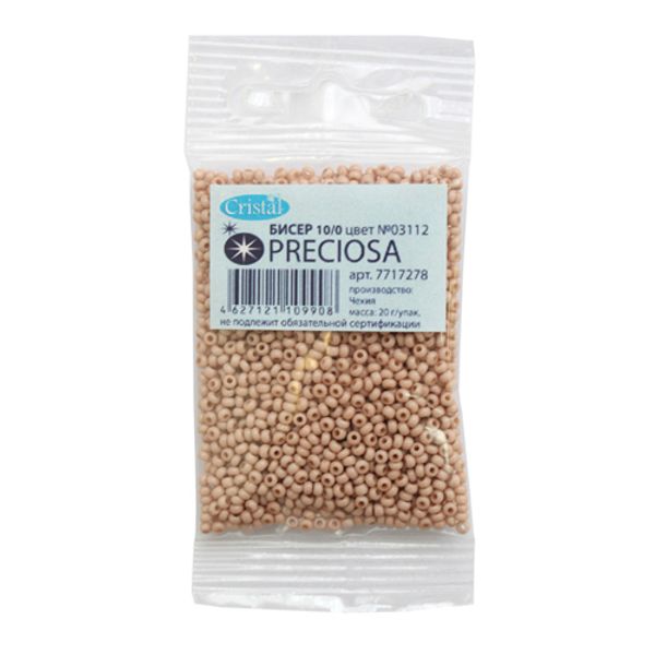 Бисер Preciosa мелованный, 10/0 (03112), круг. отв, 100 г (5х20 г), 331-19001