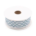 Лента (тесьма) жаккардовая 35.0 мм / 10±0.5 метров, бордюр Кельтский орнамент 35272 V5 джинс