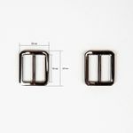 Пряжка регулировочная металл 18 мм, чер.никель ГР, 6908, 10 шт, BIG